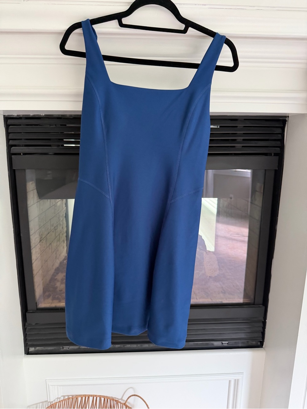 Never worn! YPB (Abercrombie) Blue Square-Neck athletic dress. Size M.